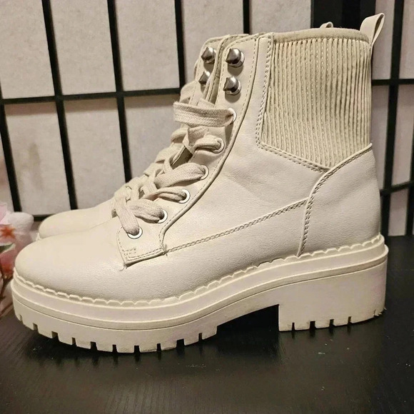 Indigo off white combat boots - Picture 2 of 6
